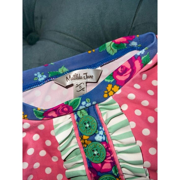 Matilda Jane Girls 8 Sun Swim Shirt Rashguard - Picture 1 of 5
